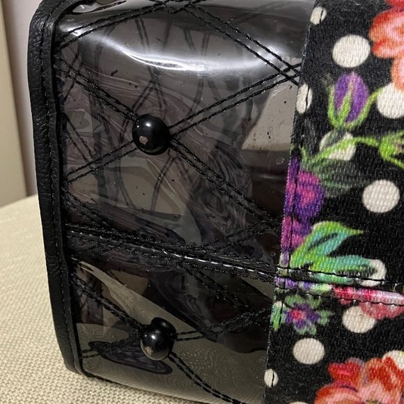 Large Betsey Johnson Clear Tote Bag Black/Multi - Picture 7 of 13